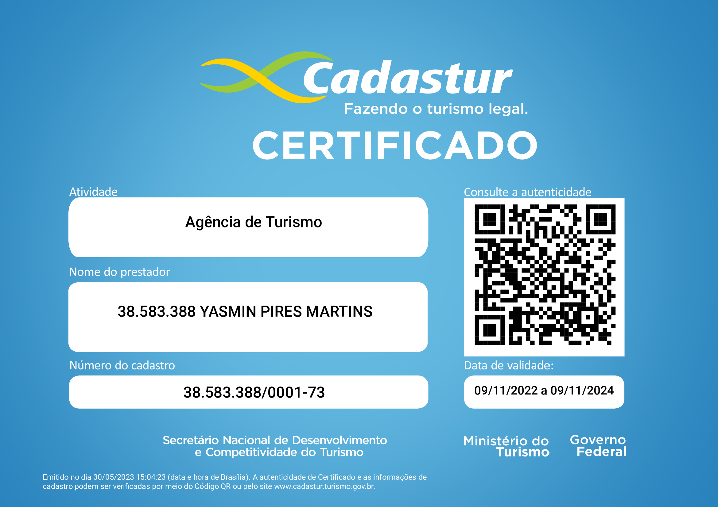 Certificado Cadastur